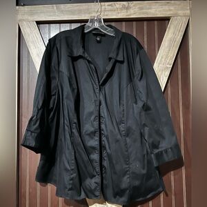 Lane Bryant Classic Black Top Cotton Blend